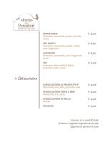 Albergo dei Pescatori Menù alla carta