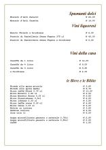 Albergo dei Pescatori Menù alla carta