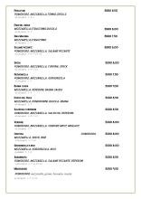 Albergo dei Pescatori Menù alla carta